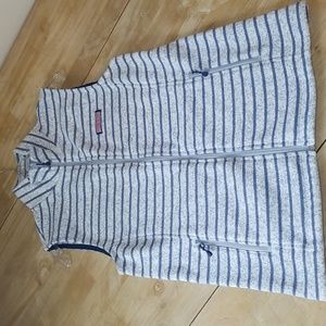 Vinyard Vines Sweater Vest, size S, blue stripes,  fleece lined